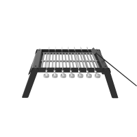Подставка костровая с решеткой гриль Grillver на 7 шампуров