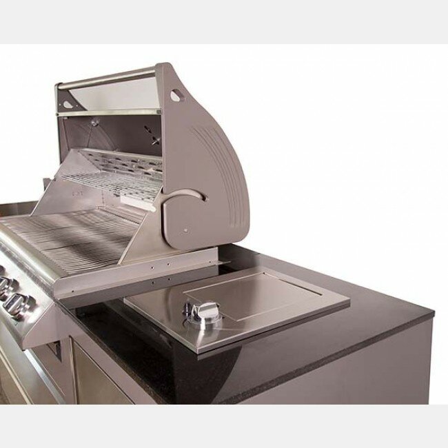 Боковая встраиваемая газовая конфорка с крышкой