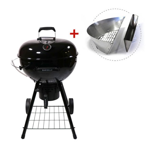 Угольный гриль SnS Kettle Black Edition, с корзиной SnS, 57 см, черный в Москве