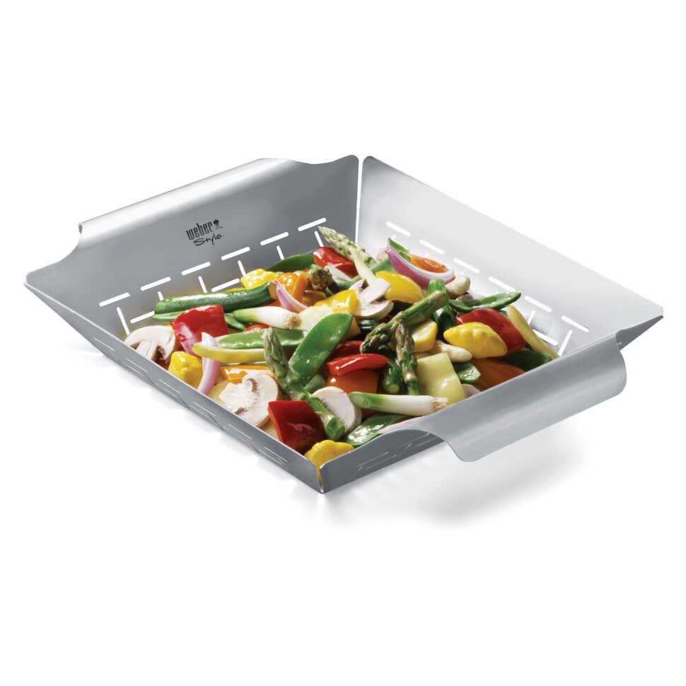 Противень для жарки Weber Style, стальной, квадратный, перфорированный  