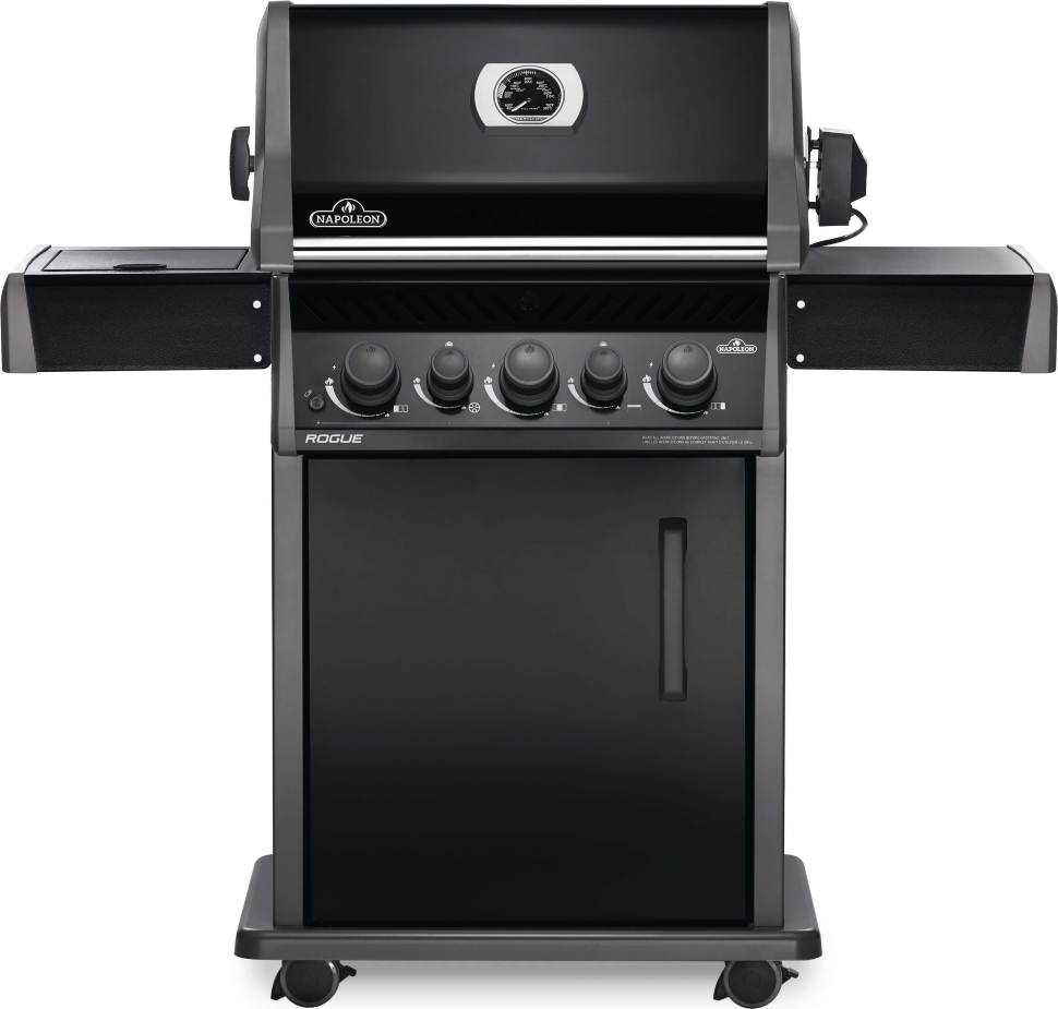 Газовый гриль Napoleon Rogue 425 RSB, чёрный, с конфоркой и вертелом  