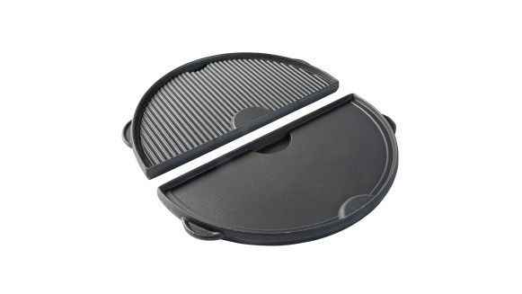 Сковорода гриль Big Green Egg, чугунная, двухстороннняя, полукруглая 42 см