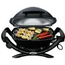 Электрический гриль Weber Q 1400 без боковых столиков, тёмно-серый  